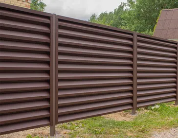 Монтаж на профтрубу, цвет Шоколад